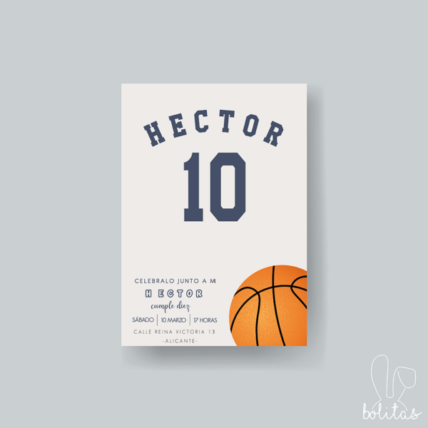 Invitación cumpleaños deporte baloncesto - Imagen 2