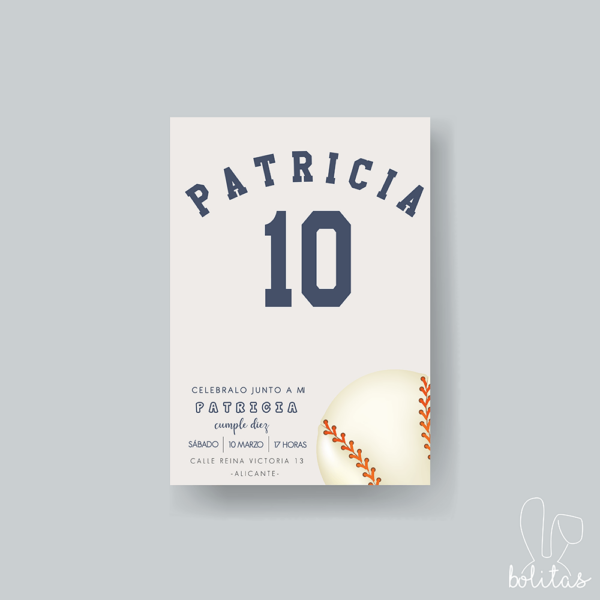 Invitación cumpleaños deporte béisbol - Imagen 2