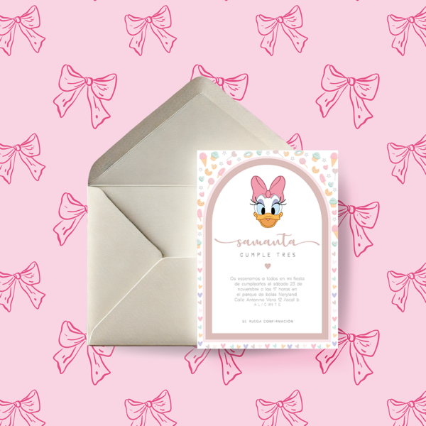 Invitación Cumpleaños Disney Daisy