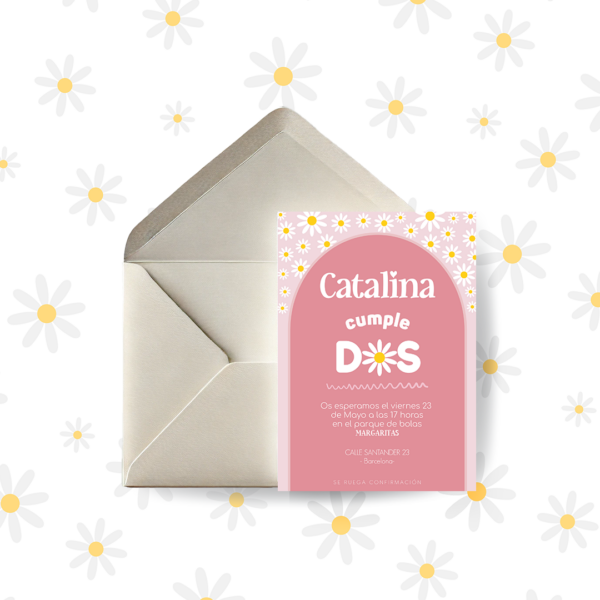 Invitación Cumpleaños Infantil Margarita