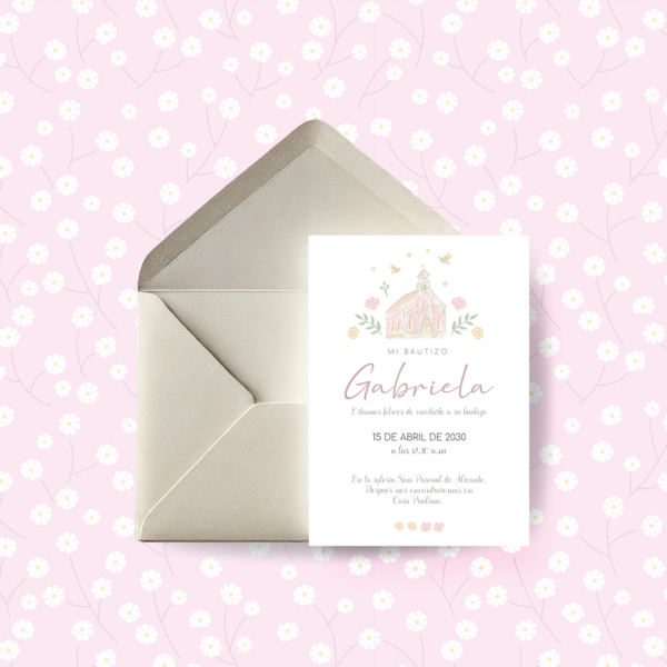 Invitación Bautizo Peonía