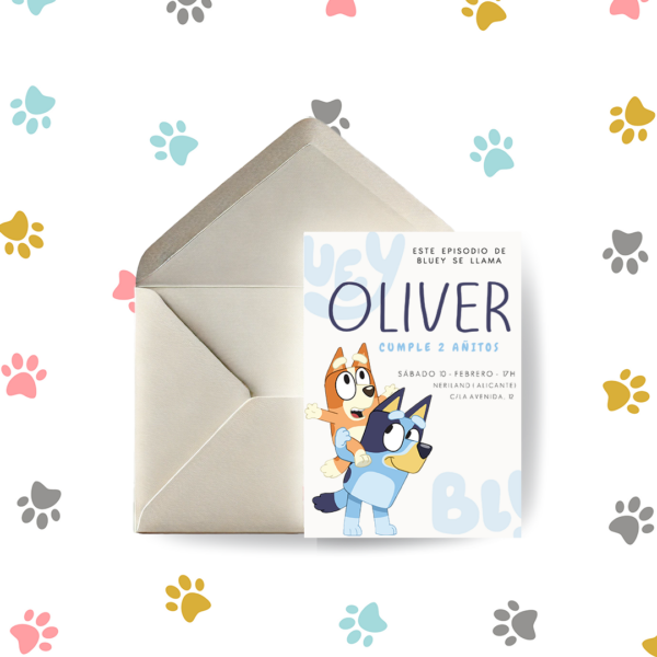 Invitación Cumpleaños Disney Bluey