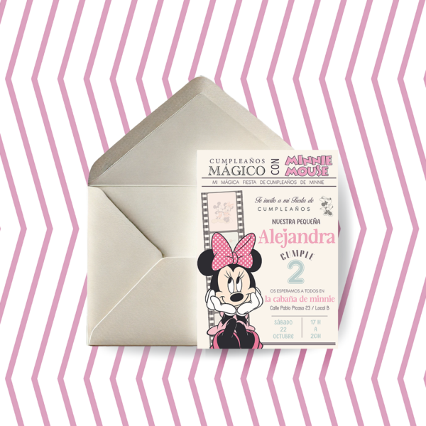 Invitación Cumpleaños Disney Minnie