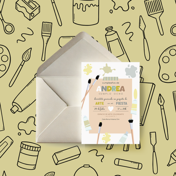Invitación Cumpleaños Infantil Artista