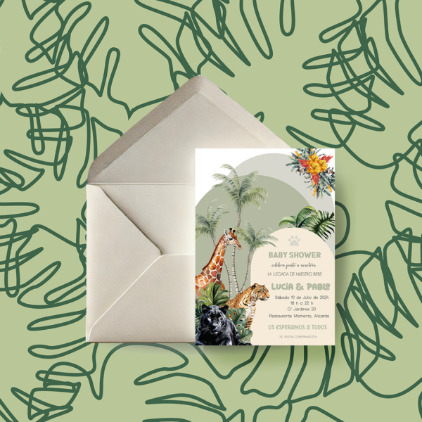 Invitación Baby Shower Safari