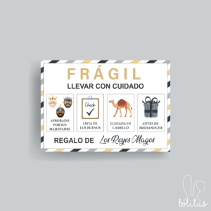 Pegatina Frágil Reyes Magos