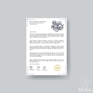Carta Reyes Magos para toda la familia